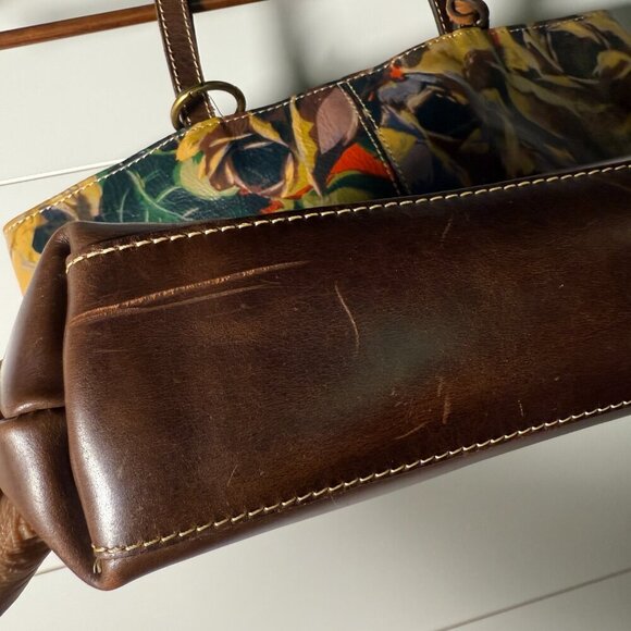 Patricia Nash Purse Floral/Leaves Multicolor with Dark Brown Accents - Picture 11 of 14